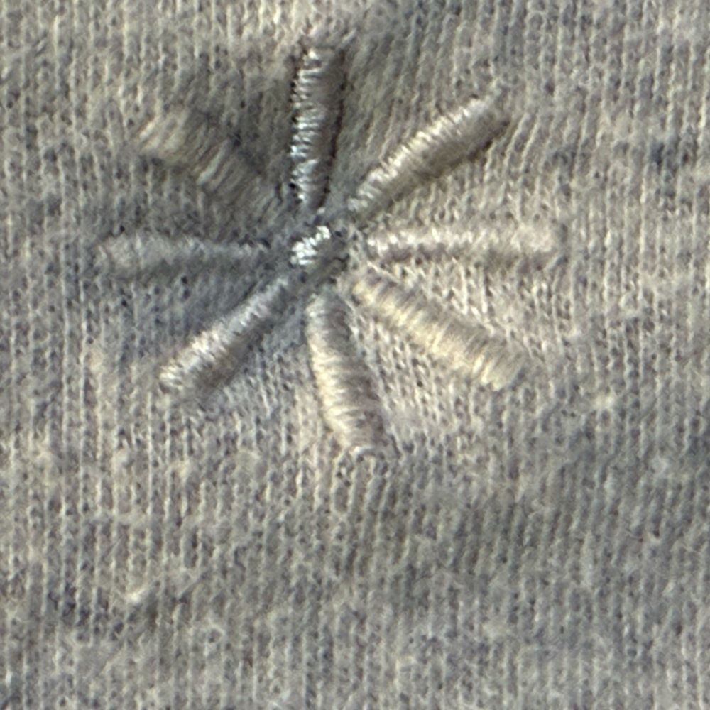 Isaac Mizrahi Heathered Light Gray Pima Cotton Pullover Hoodie With Pullstring - Picture 4 of 5